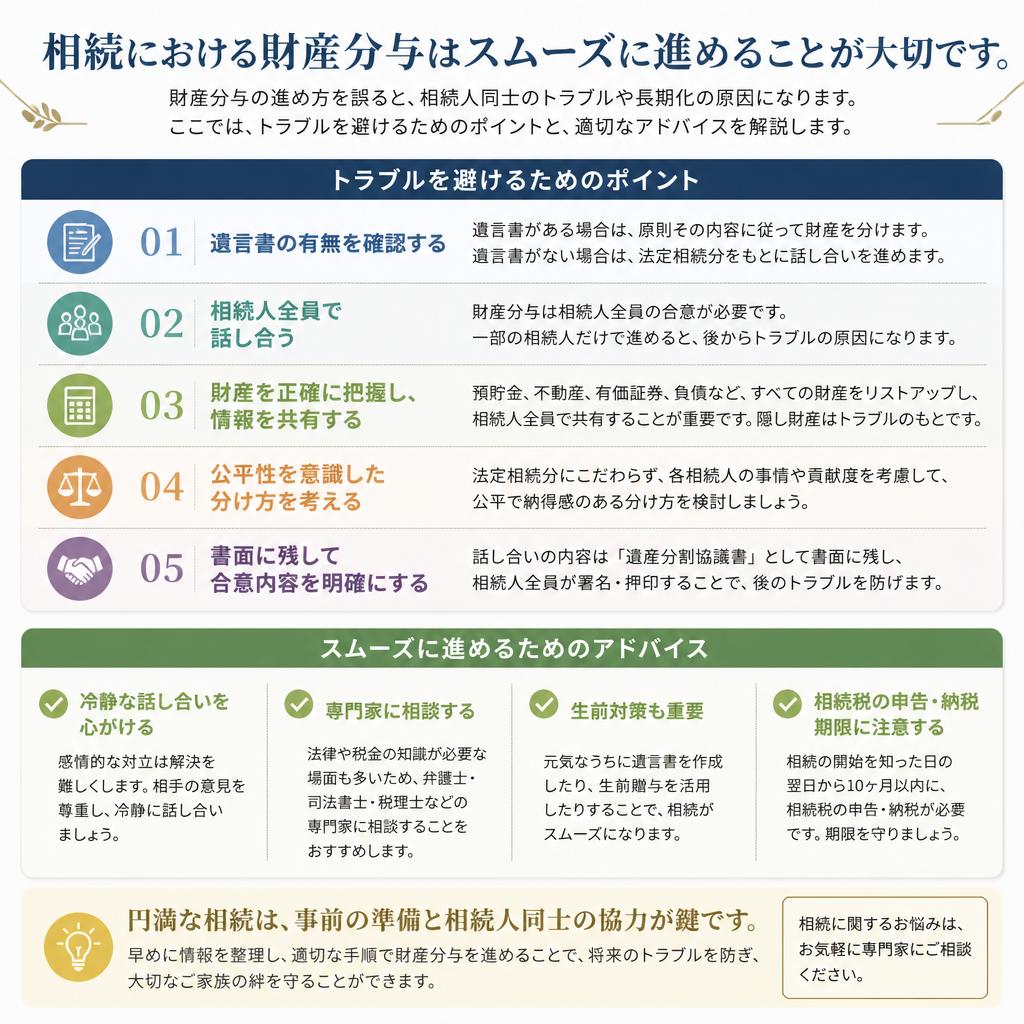 財産分与のトラブル回避