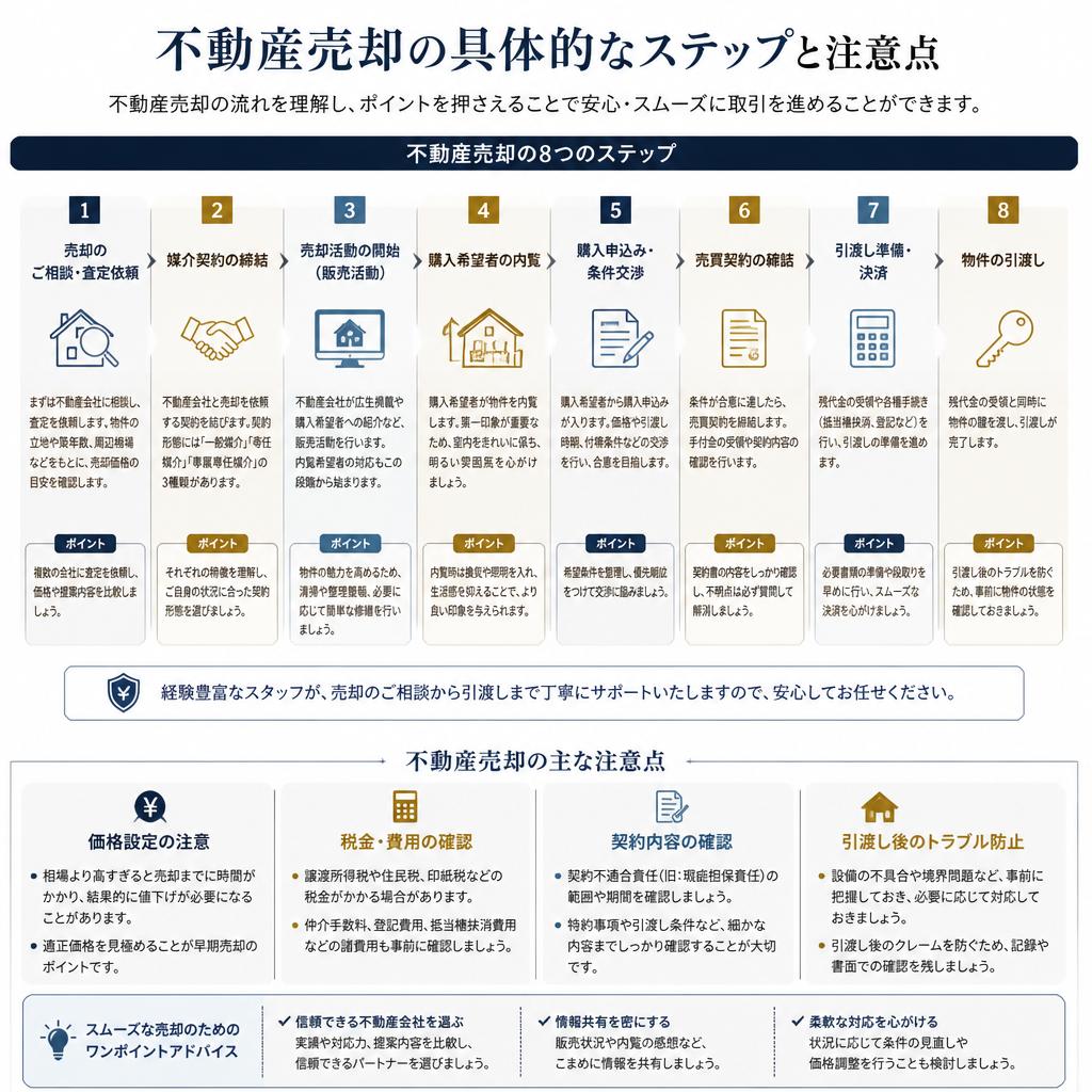 福島市での具体的な土地売却の流れ