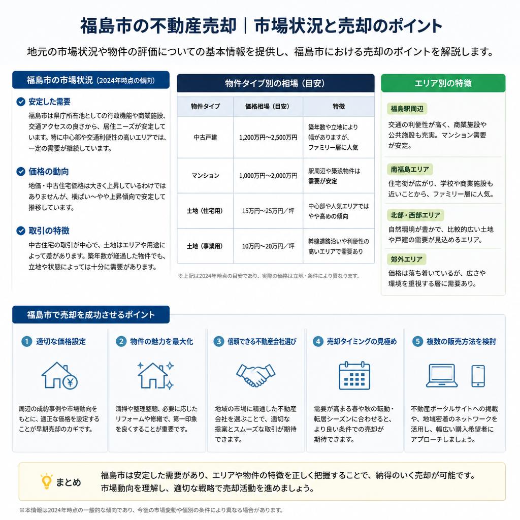 福島市の特性とここでの売却事情