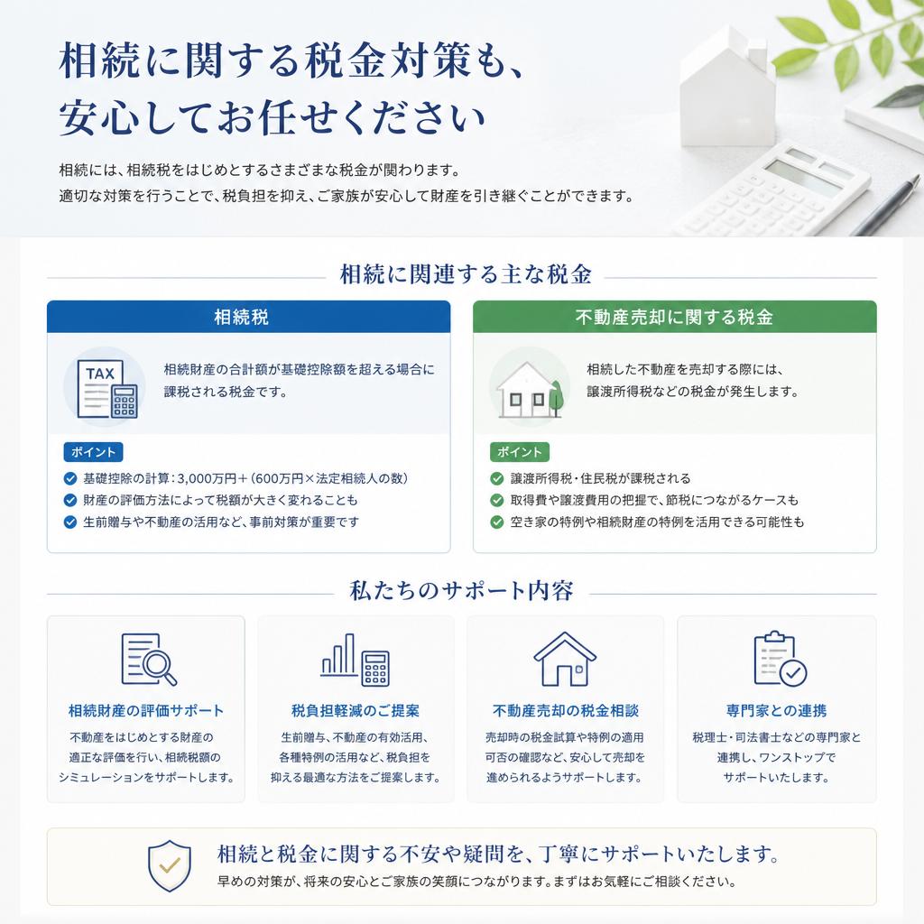 相続税や税金対策について