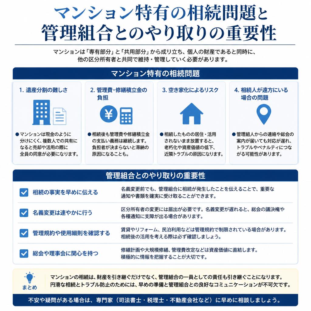 マンションの相続、特有の課題