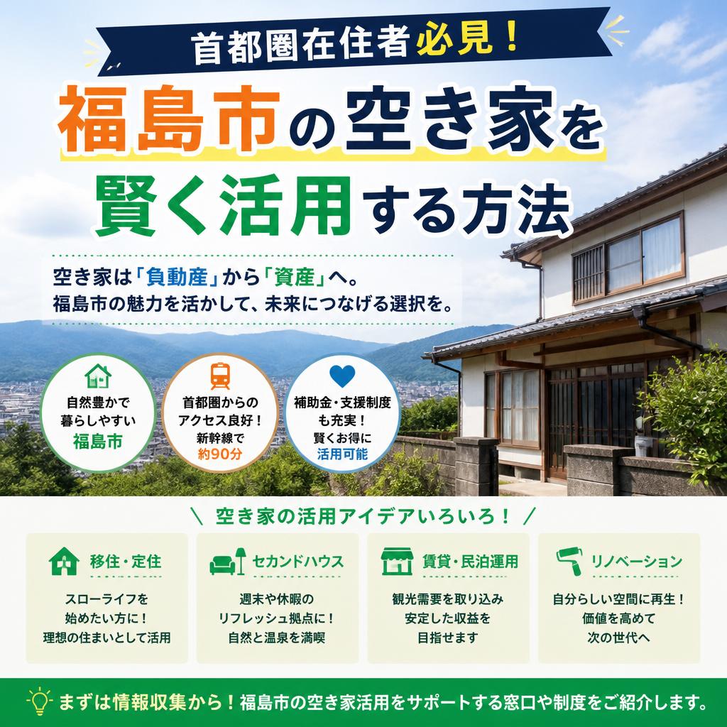 首都圏在住者必見！福島市の空き家を賢く活用する方法