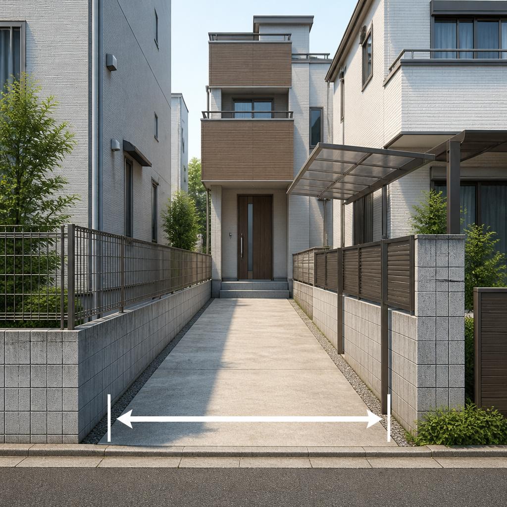 間口2メートルの敷地の特徴と査定
